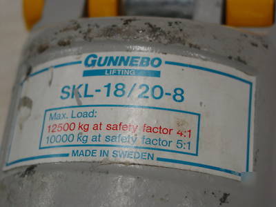 New gunnebo 12.5 ton swivel hook skl-18/20-8 