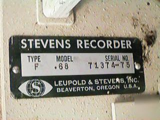 Stevens water tank level recorder f # 68 45767 