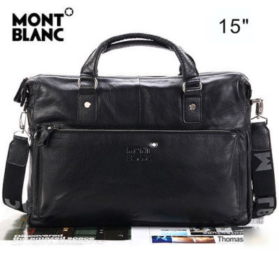 Mont blanc leather briefcase bag 15