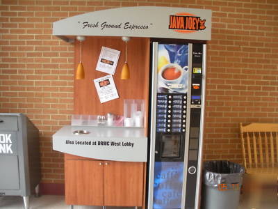 Coffee kiosk- kikkomax machine with kiosk 