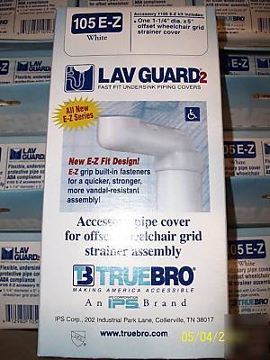 Ada lav guard 2 truebro 105E-z offset pipe cover 15 lot