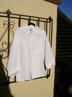 Chef coat unisex double-breasted knotted buttons