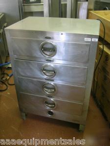 Hot food warmer 4 drewer freestanding cabinet nsf ul hd