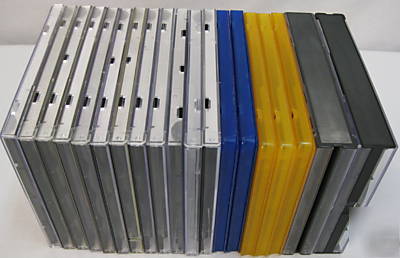 19 assorted cd/dvd disk holders prev owned good cond.
