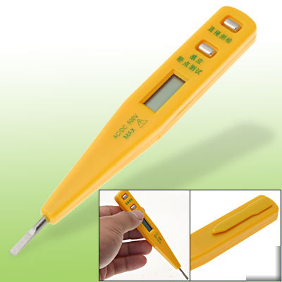 Digital voltage tester detection screwdriver with clip