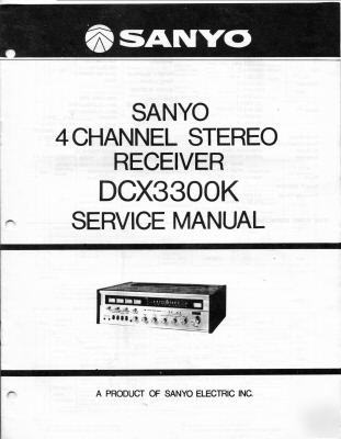 Sanyo original service manual DCX3300K free usa ship
