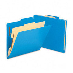 Smead 13745: 4-fastener classification folders; blue