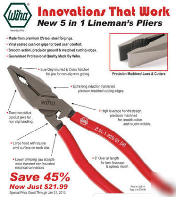 Wiha lineman's pliers 32616 9