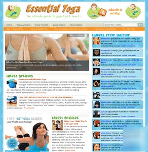 Yoga website for sale autoblog adsense + yoga twitter 