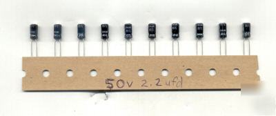 2.2 uf 50V radial lead electrolytic cap 25EA free us sh