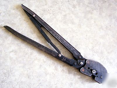 Amp tyco ratchet cycle hand crimp tool 12-10 with dies