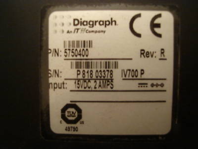 Diagraph iv 700 large character ink jet printer 5750400