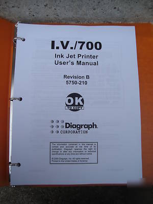 Diagraph iv 700 large character ink jet printer 5750400