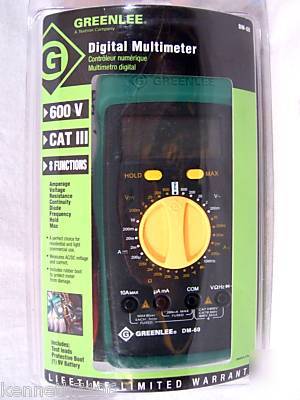 Greenlee digital multimeter dm-60 leads probes nip freq