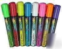 Neon chalk glass markers 8 pk assortment liquid chalk