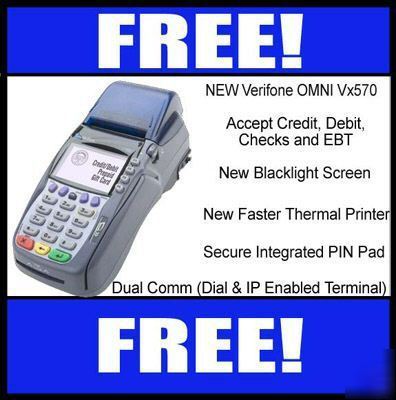 New free verifone VX570 dial *pci ped compl *repl 3750