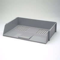 Premium grey wide entry side loading letter tray