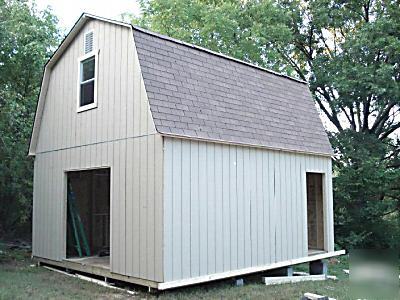 16X20 storage building, shed, barn, cabin installed