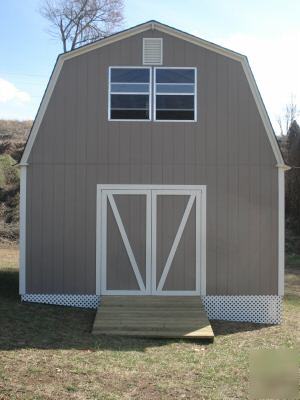 16X20 storage building, shed, barn, cabin installed