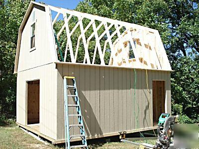 16X20 storage building, shed, barn, cabin installed