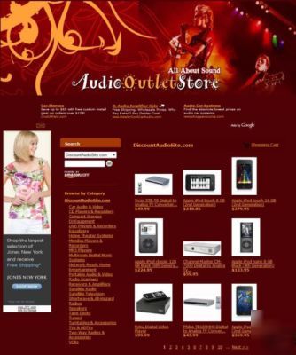 Established audio store website business for sale