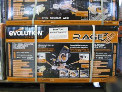 Evolution rage 3 multipurpose sliding miter saw & blade