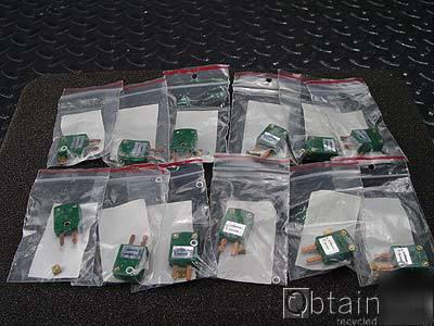 Lot of 12, type r/s platinum rhodium thermocouple plug