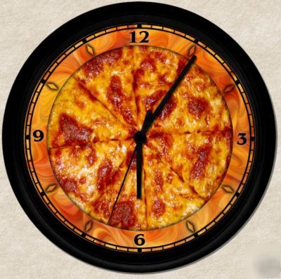 Pizzeria cheese pizza decorative wall clock