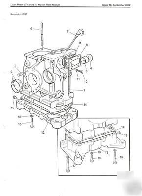 LT1 / LV1 crankcase lister petter 