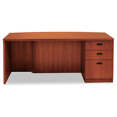 Park avenue right pedestal bow front desk henna cherry