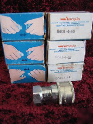 Lot of 8 aeroquip quick disconnect couplings 