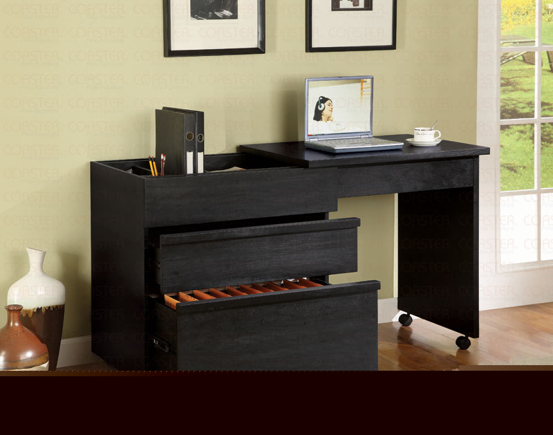 Black office extendable desk unit - free s/h