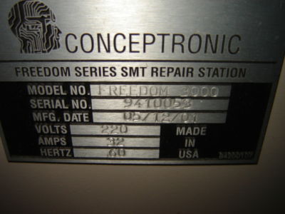 Conceptronics freedom 3000 rework station smt pcb nice 