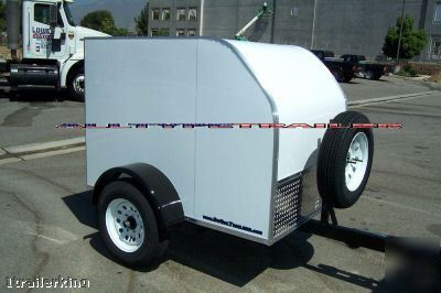 New 2009 model enclosed cargo box utility trailer