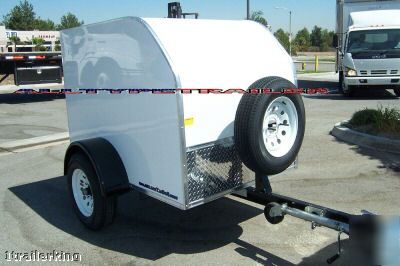 New 2009 model enclosed cargo box utility trailer