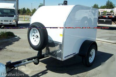 New 2009 model enclosed cargo box utility trailer