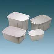 RoughtoteÂ® storage boxes w/ snap-on lids