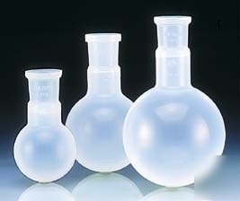 Brandtech round-bottom evaporating flasks, pfa