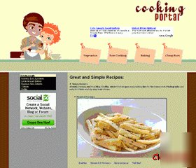 Cooking portal. recipes, vegetarian, baking rss feeds.