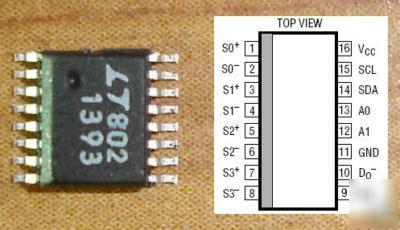 LTC1393 differential 4 channel analog multiplexer smbus