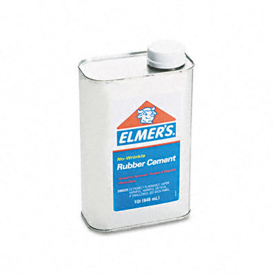 Rubber cement, 1QT, repositionable rubber cement