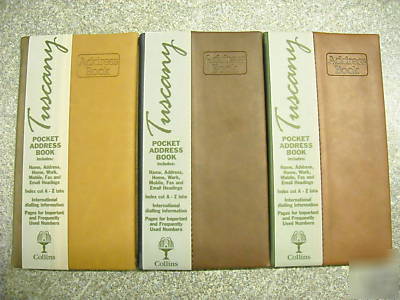 Collins premium tuscany telephone/ address book X4