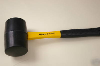 New quality 16OZ black rubber mallet fibre glass shaft 