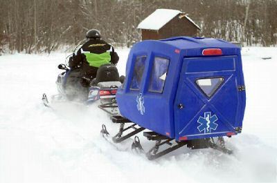 Remote rescue ambulance all terrain - snowmobile or atv