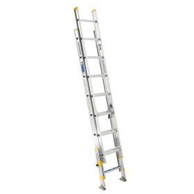 Werner aluminum extension ladder 16-ft leveling system