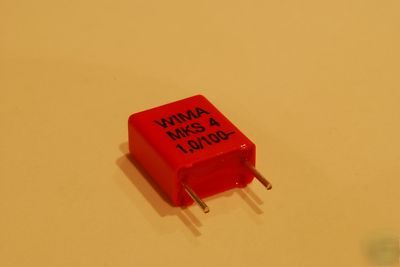 Wima polyester capacitors MKS4 1.0UF 100V 10% - 2PCS