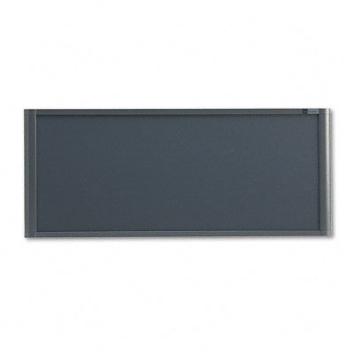 Workstation bulletin board, fabric gray/graphite frame