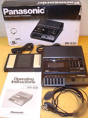 Panasonic rr-830 standard cassette transcriber system
