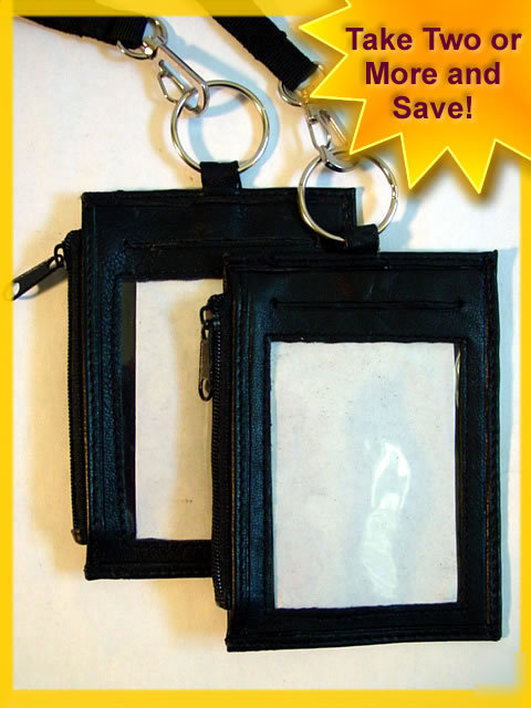 Leather business card holder id case security cover