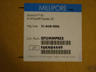 Millipore quantum ex w/ millipak-express 20 filter unit